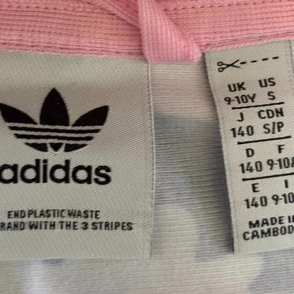 Adidas floral zip up lightweight jacket in size S